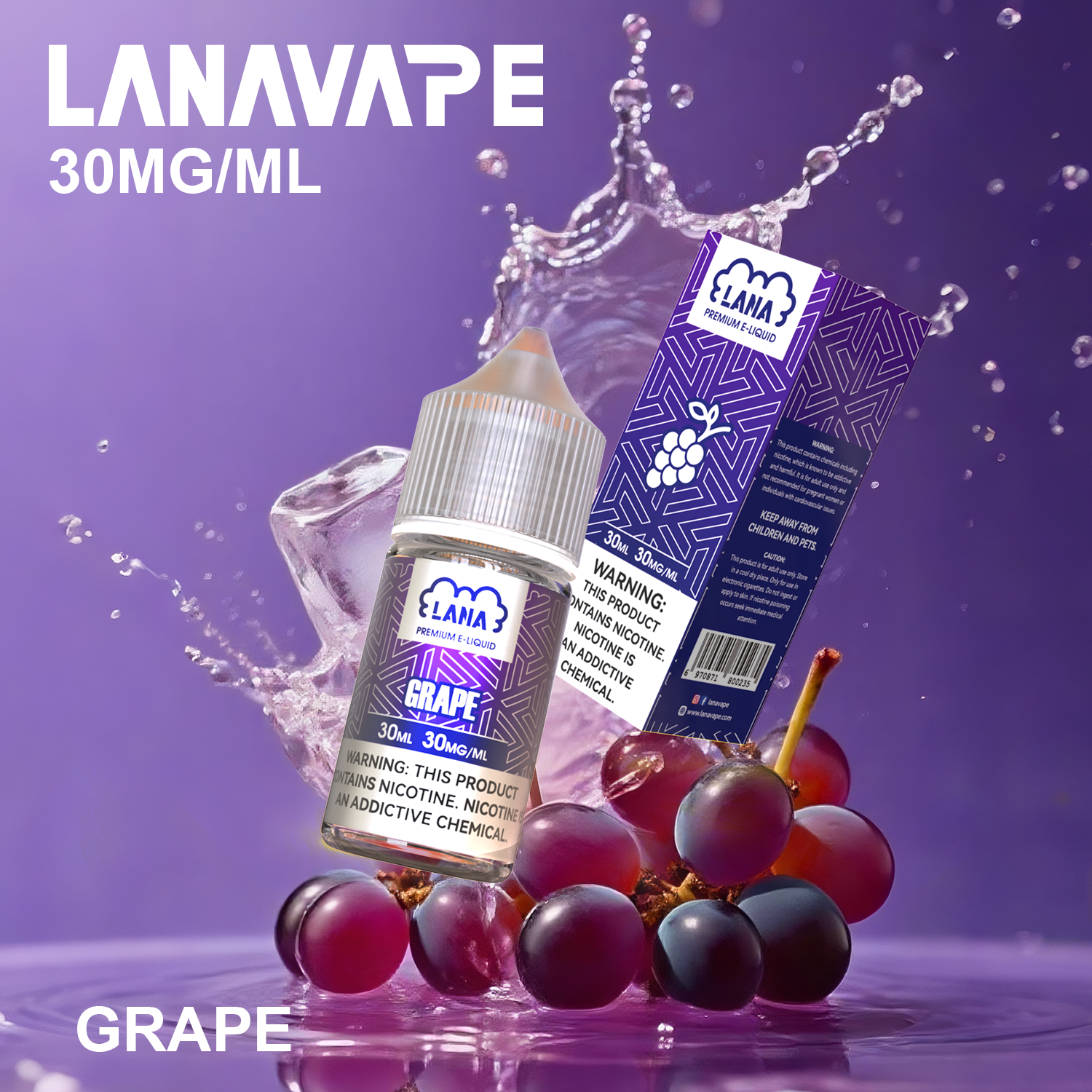 LANA 拉娜煙油 30ml 瓶裝|30MG 冰感強勁・清涼口感升級:圖片 4